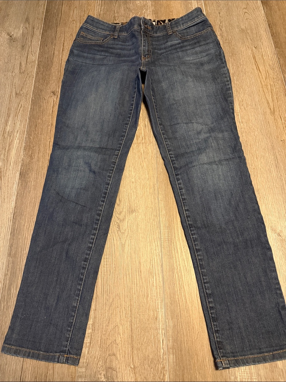 Chico's Women's Dark Blue Straight-Leg Jeans